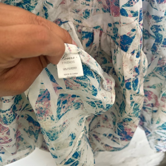 Lovers + Friends Womens Floral Dress Size Medium Sleeveless Summer Midi Coquette - Picture 6 of 6